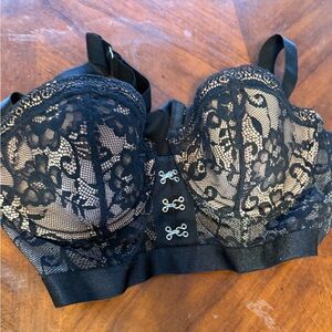 Adore Me Black Lace Bustier